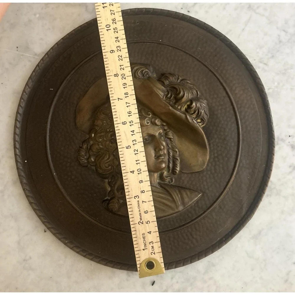 Vintage Brass Vintage Brass Lady Wall Plaque - French Victorian Portrait Decor